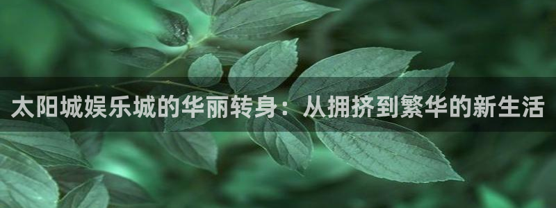 太阳城娱乐城的华丽转身：从拥挤到繁华的新生活
